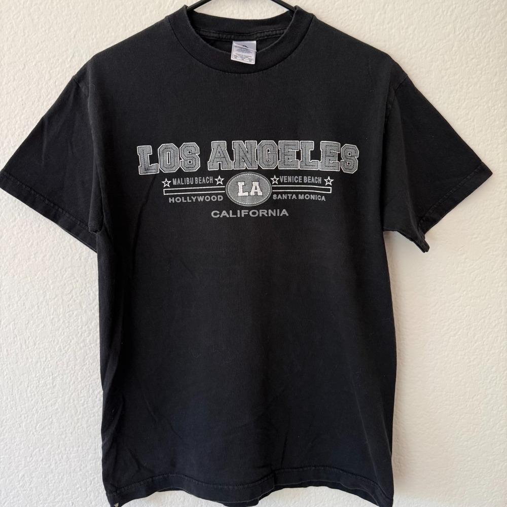 Los Angeles T-Shirt Mens Medium Black California Graphic Tee